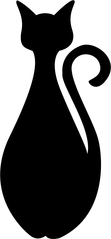 456x981 Frontal Black Cat Silhouette Svg Png Icon Free Download ( 74645