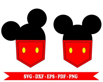 340x270 Mickey Mouse Pocket Etsy