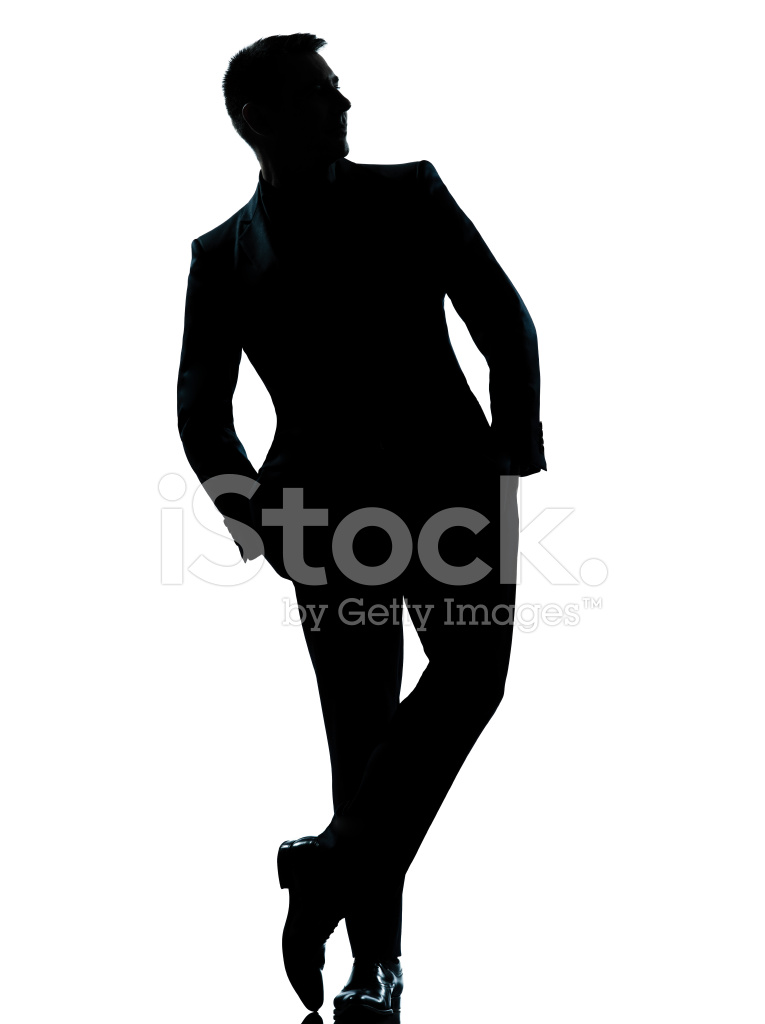 765x1024 One Business Man Standing Full Length Hands In Pocket Silhouette