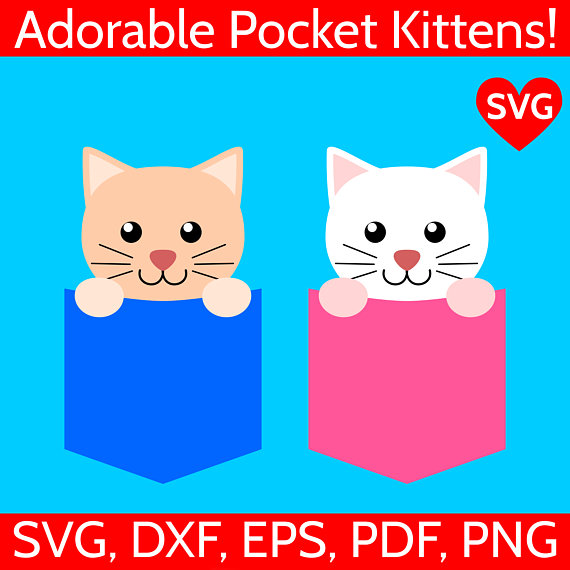 570x570 Adorable Pocket Kitten Svg File For Cricut And Silhouette, Baby