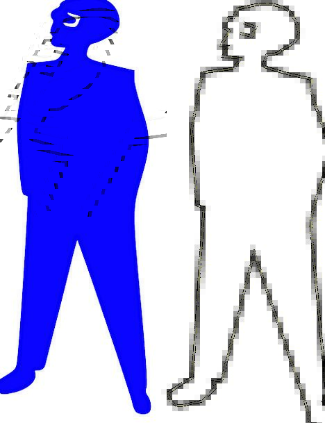 468x609 Blue, Azure, Gentleman, Silhouette, Outline, Man, Pocket, Concise