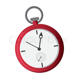 320x320 Pocket Watch Silhouette Isolated On White Background Stock
