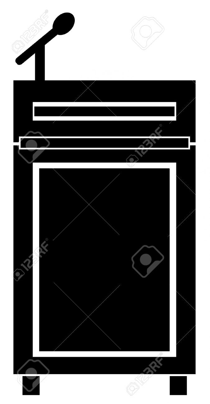 675x1300 Podium Black And White Clipart