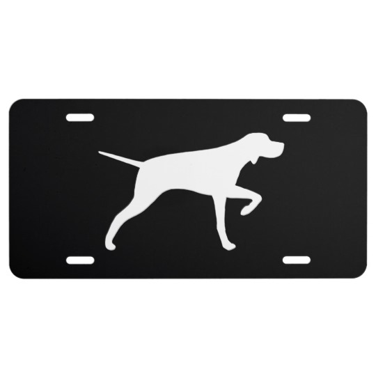 540x540 Pointer Dog Silhouette License Plate