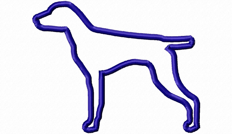 750x436 Applique German Shorthaired Pointer Dog Silhouette Machine
