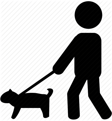 475x512 Dog, Park, Silhouette, Stroll, Walking, Walkingdog Icon Icon