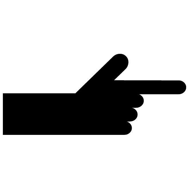 Pointing Hand Silhouette at GetDrawings | Free download