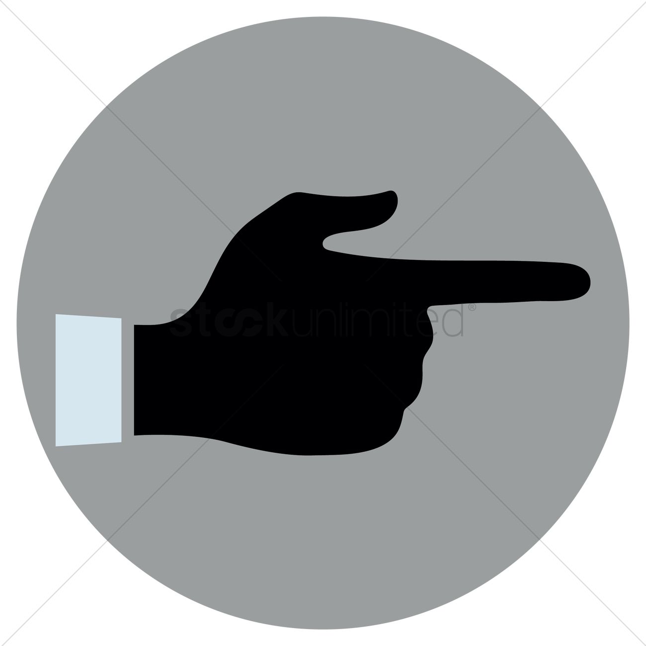 1300x1300 Pointing Hand Gesture Vector Image