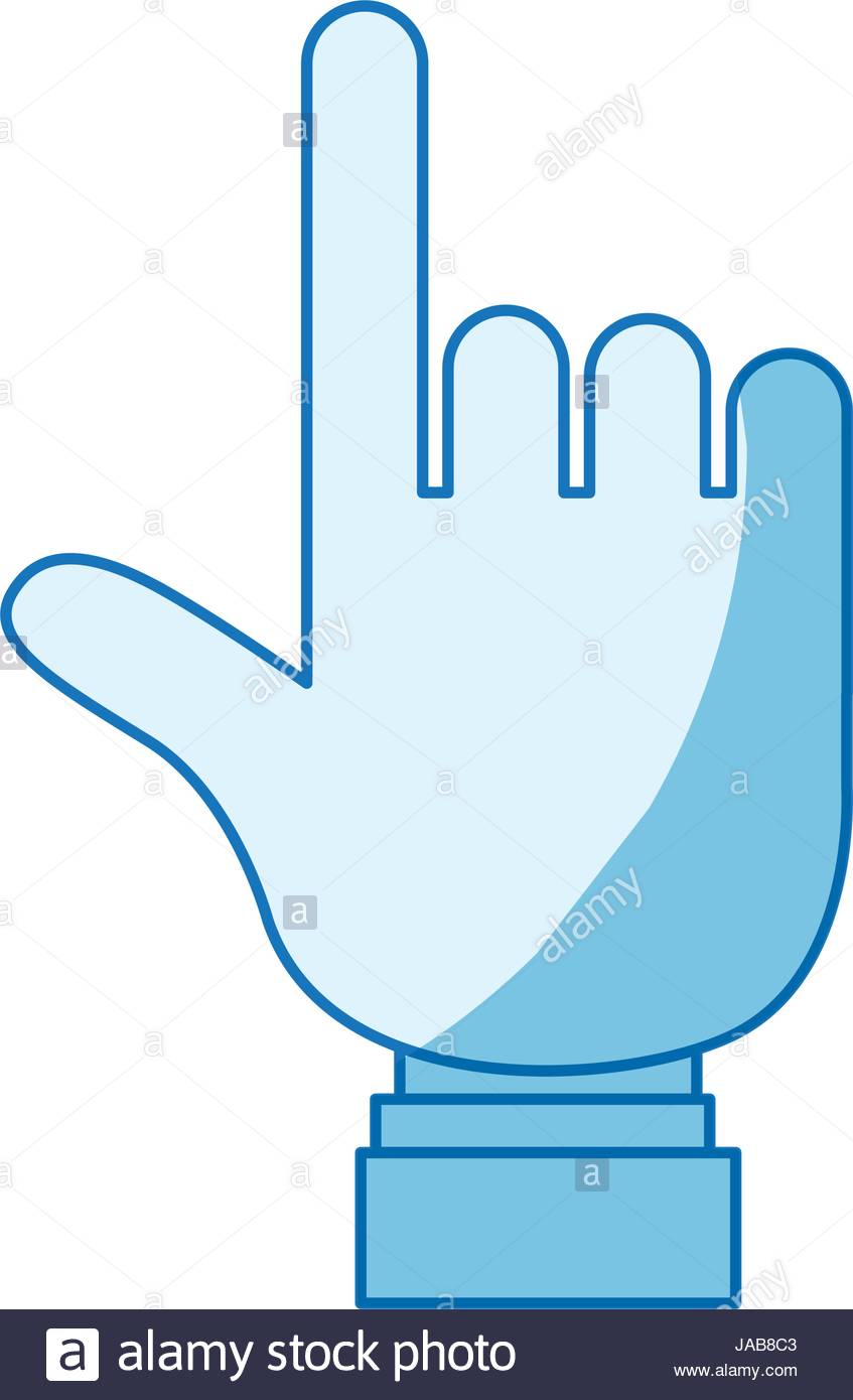 847x1390 Blue Color Shading Silhouette Hand Pointing To Front With Shirt