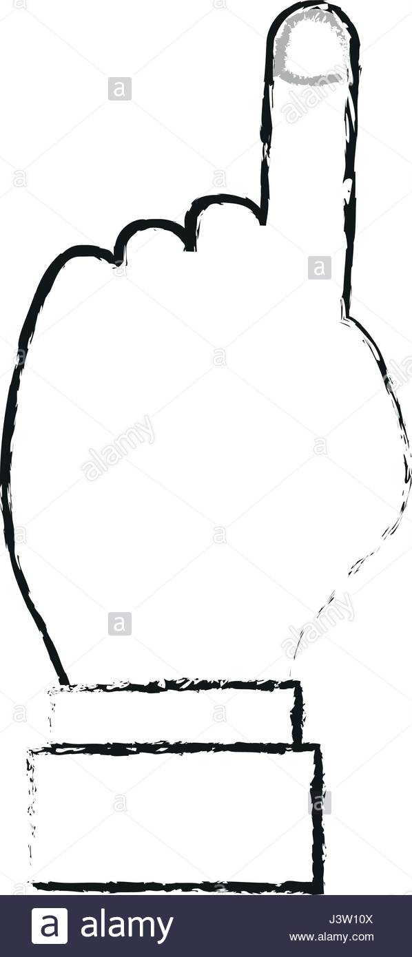 598x1390 Blurred Silhouette Image Cartoon Human Hand Pointing With Sleeve