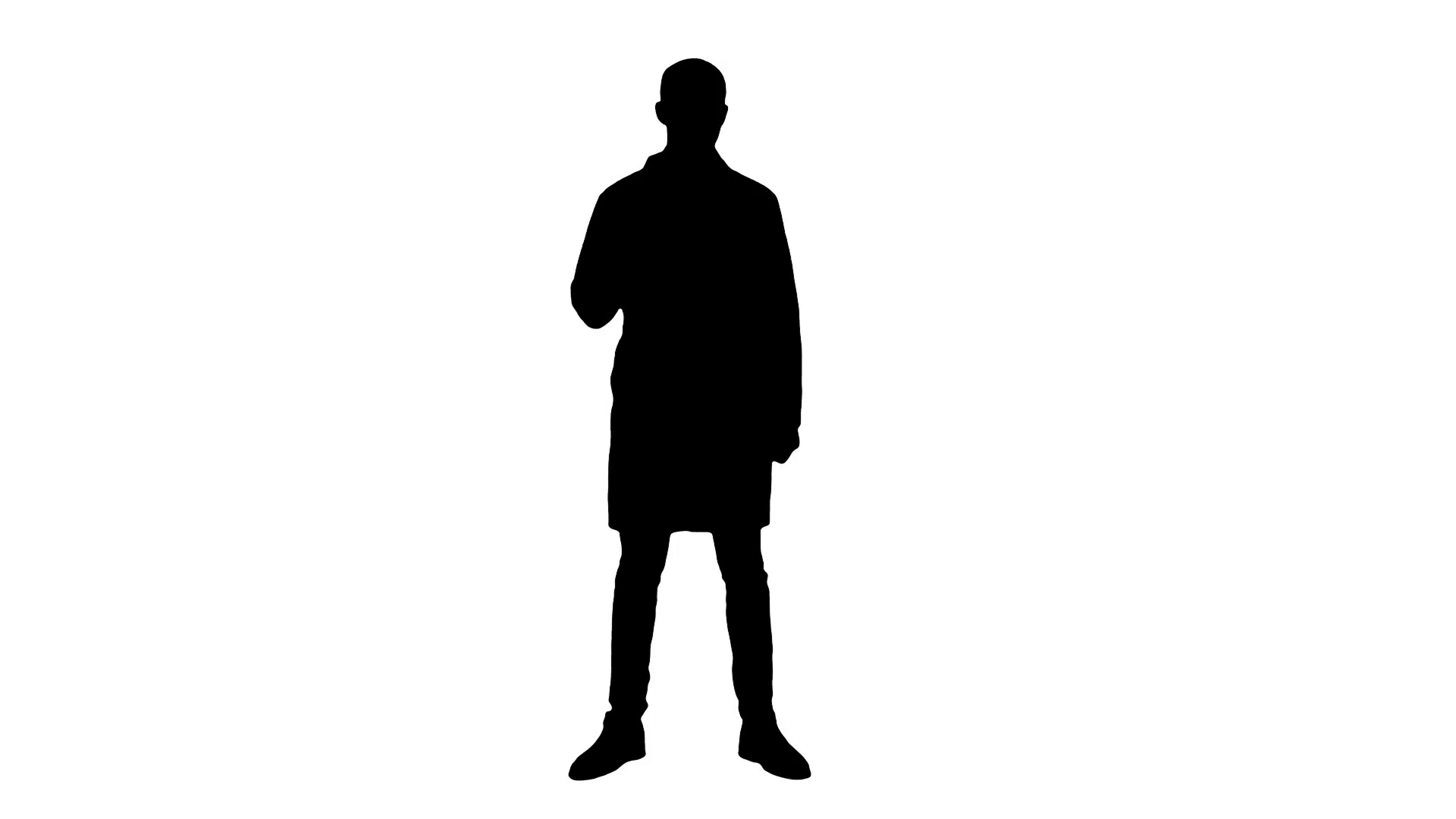 1920x1080 Silhouette Smiling Doctor In White Coat Pointing