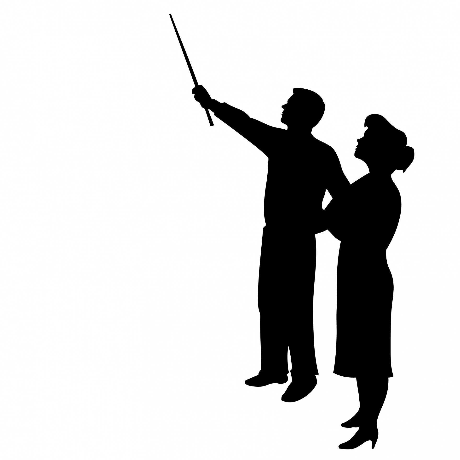 1920x1920 Couple Looking Up Pointing Free Stock Photo
