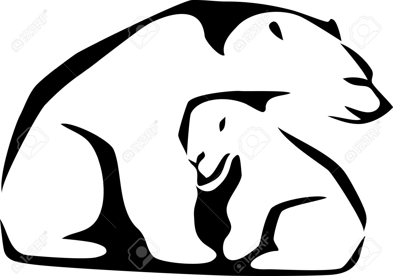 1300x915 Polar Bear Clipart Shadow