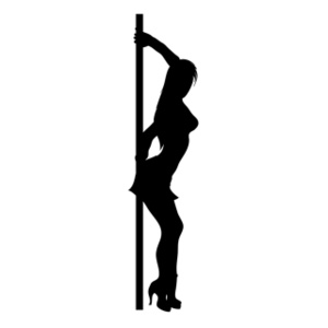300x300 Cartoon Pole Dancer Clipart