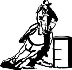 235x228 Barrel Racing Silhouette