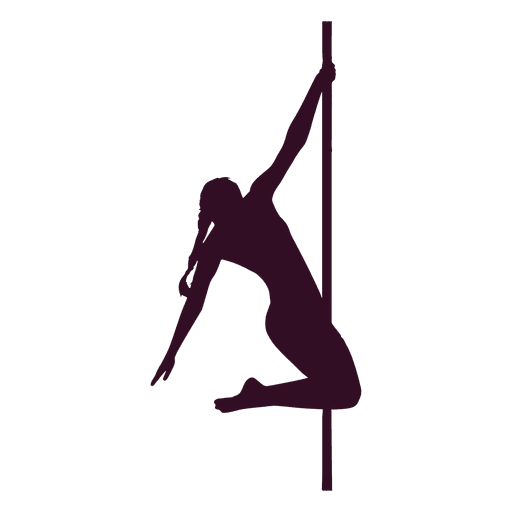 512x512 Woman Pole Dancer Silhouette
