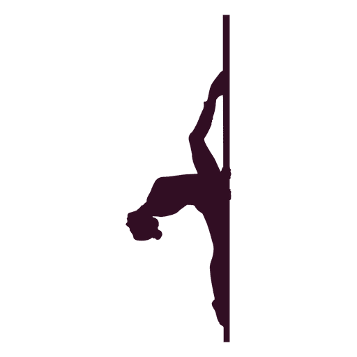 512x512 Pole Dance Front Split Silhouette