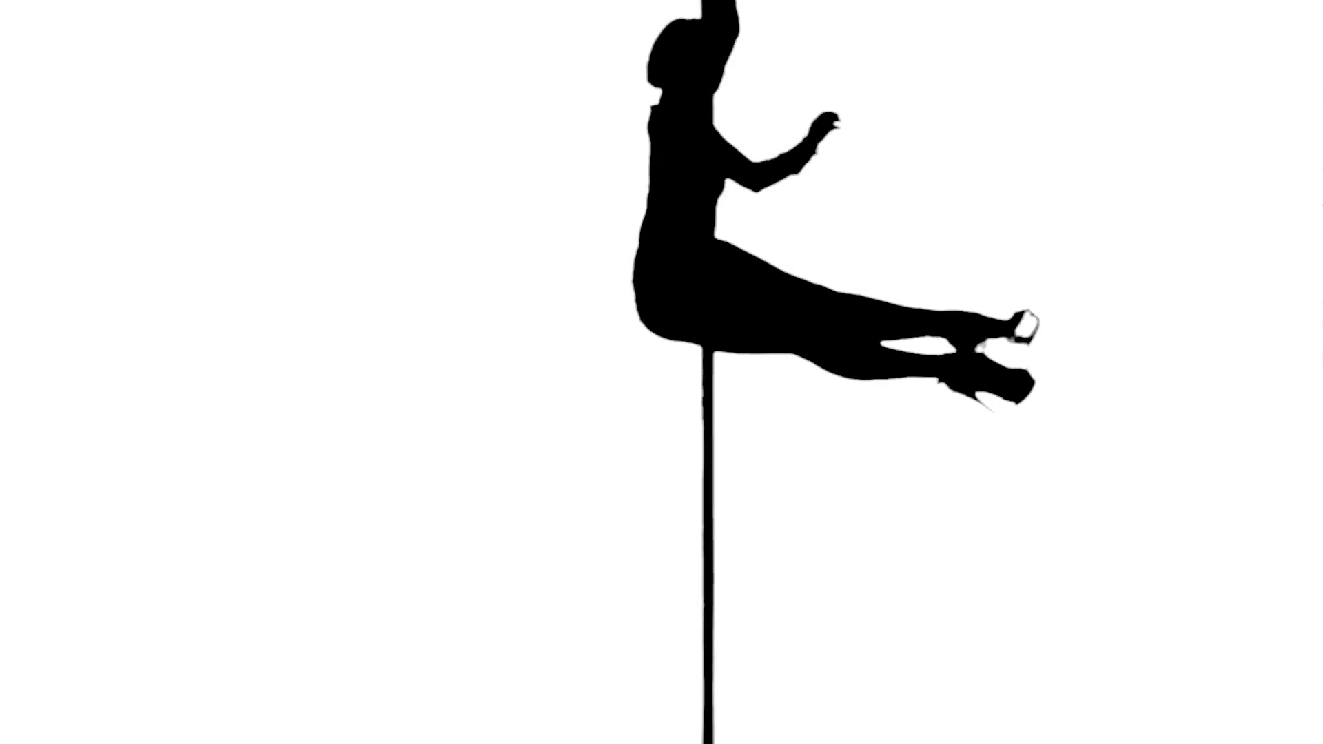 1920x1080 One Caucasian Woman Pole Dancer Dancing In Silhouette Studio