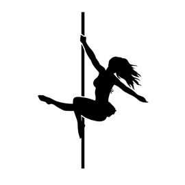 270x270 Pole Dancer Silhouette Stencil Poledance