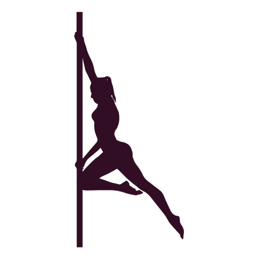 512x512 Woman Pole Carobatic Silhouette
