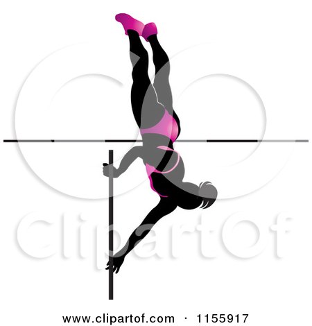 450x470 Girl Pole Vault Silhouette