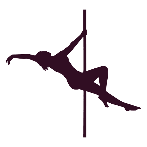 512x512 Woman Performing Pole Dance Silhouette