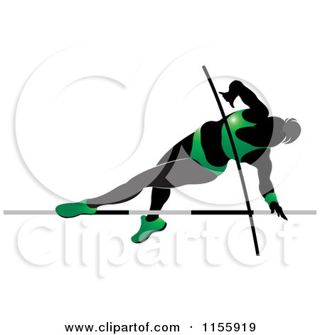 450x470 Girl Pole Vault Silhouette