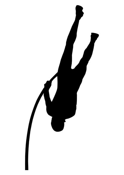 426x600 Girl Pole Vault Silhouette
