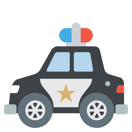 512x512 Police Car Emoji Vector Icon Free Download Vector Logos Art