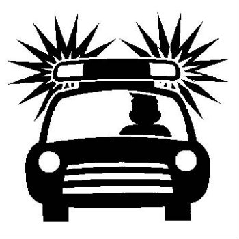 350x350 Police Car Silhouette