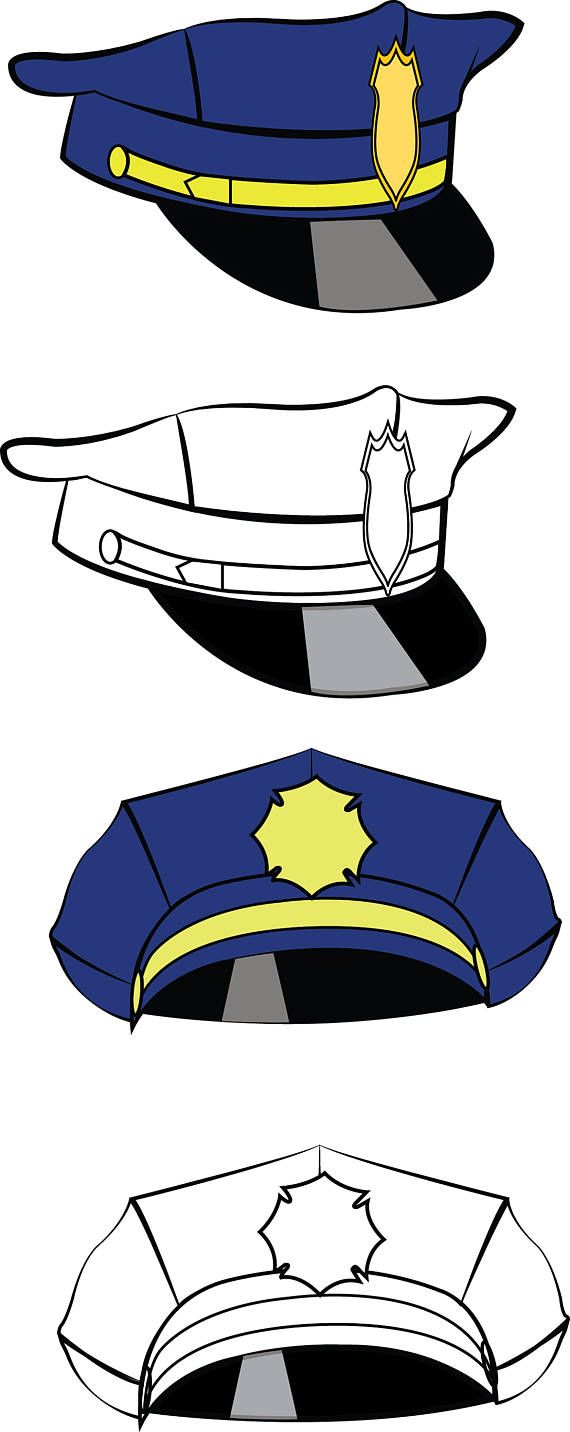 570x1432 Police Hat Police Hat Svg Svg Clipart Cricut Silhouette