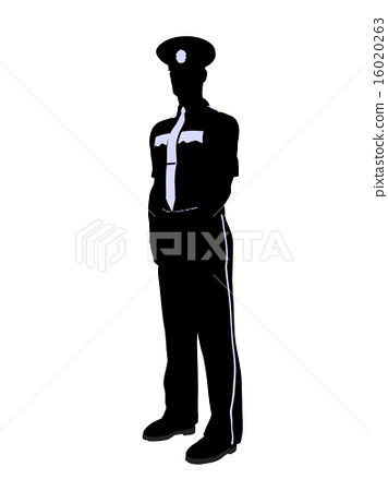 356x450 Male Police Officer Illustration Silhouette
