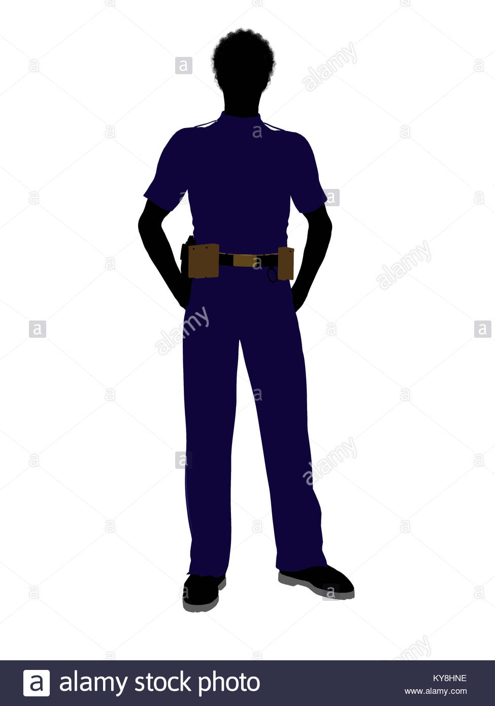 975x1390fricanmerican Male Police Officer Silhouette Illustration On