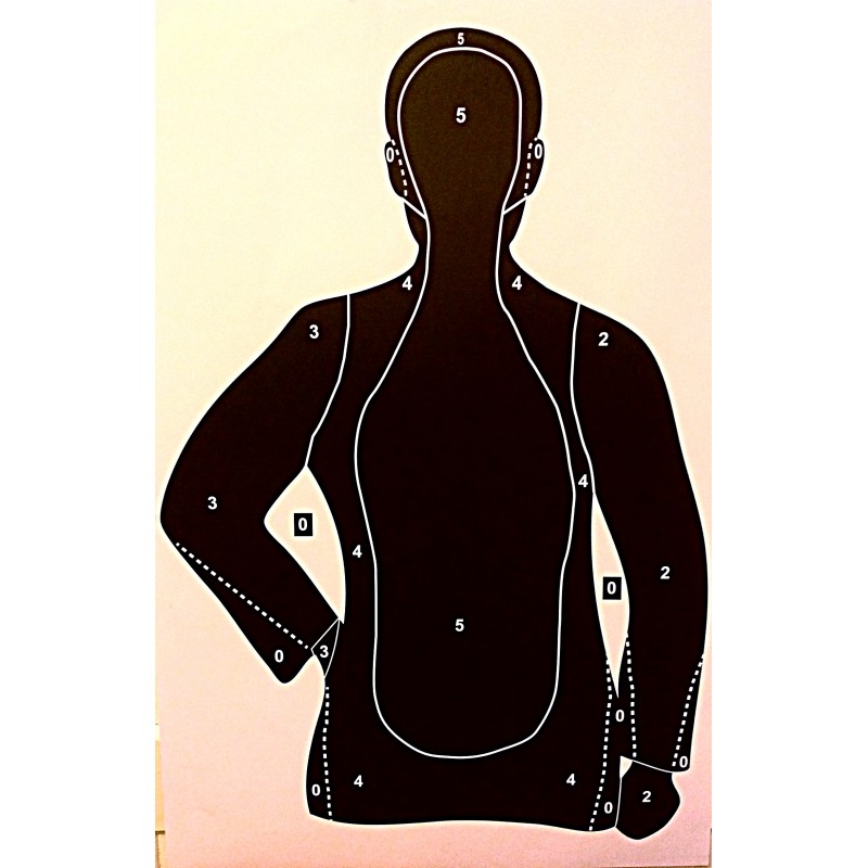 800x800 Qty100, B 21 Black Lepolice Silhouette Shooting Targets 23x35