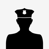 200x200 Silhouette Of A Cyclist Vector Image