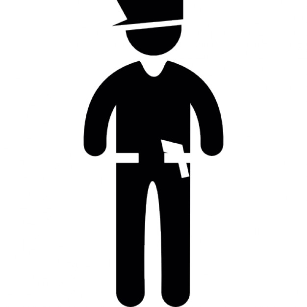 626x626 Standing Frontal Police Icons Free Download