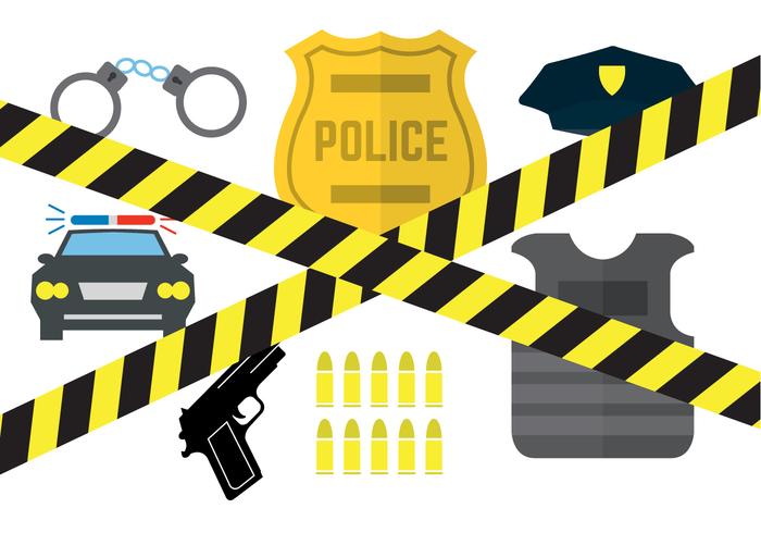 700x490 Vector Set Of Police Equipment