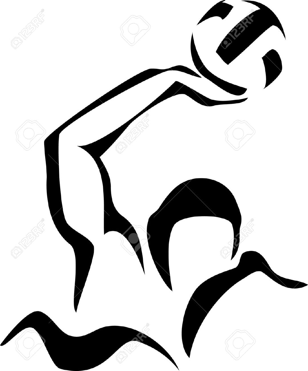 1080x1300 Water Polo Clipart