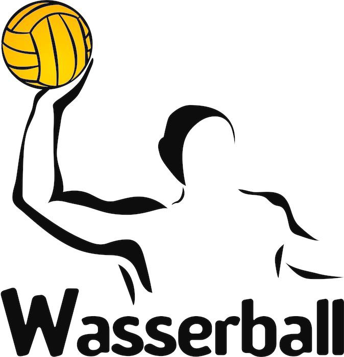 674x700 Wasserballer, Water Polo, Wasser Ball, Sport Silhouette Wall Mural