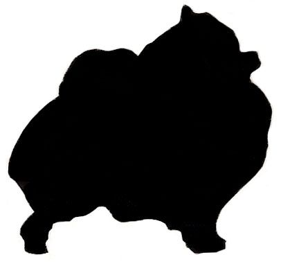 406x381 Pomeranian Silhouette Woman's Best Friends