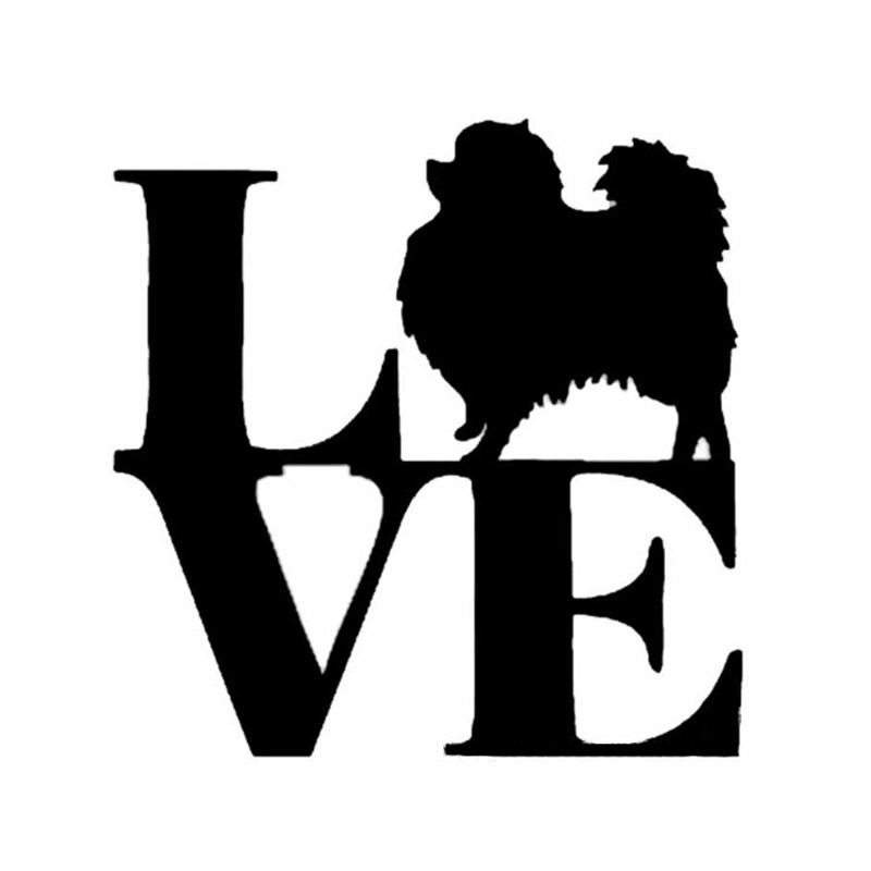 800x800 1pcs Pomeranian Car Stickers Love Dog Funny Car Styling Decals