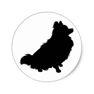 307x307 Pomeranian Silhouette Stickers Zazzle