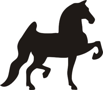 360x316 Hackney Pony Silhouette Decal
