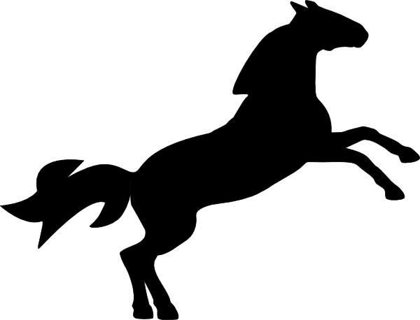 600x458 Jumping Horse Silhouette Clip Art