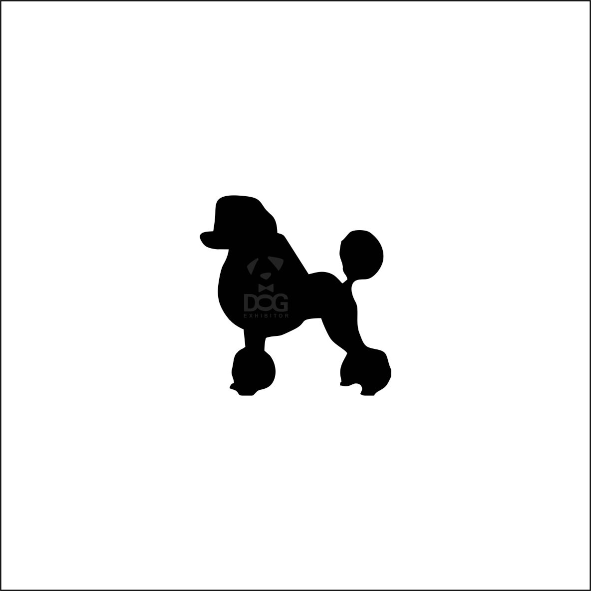 1184x1184 Poodle Silhouette Sticker