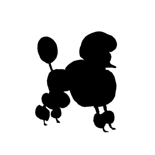 600x600 French Poodle Silhouette