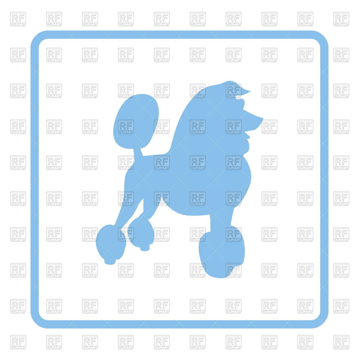 1200x1200 Poodle Icon Royalty Free Vector Clip Art Image