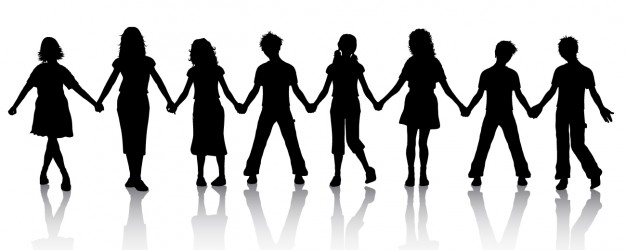 626x250 Children Holding Hands Silhouette Vector Free Download