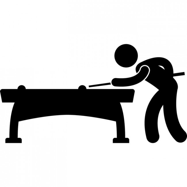 650x650 Pool Player Wall Sticker Snooker Wall Decal Sports Hobbies Home Decor