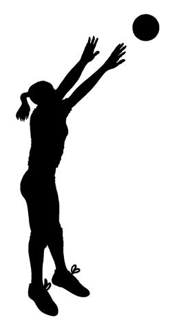 276x480 Volleyball Player Silhouette 2 Decal Sticker
